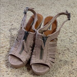 Women's Tan Slingback wedge Sandals
